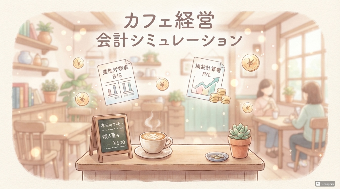 カフェ経営会計シミュレーション
